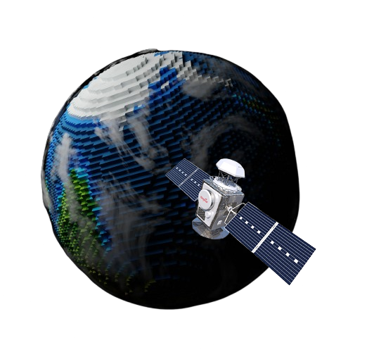 Earth with Satellite
